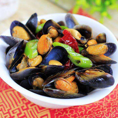美味的爆炒海虹