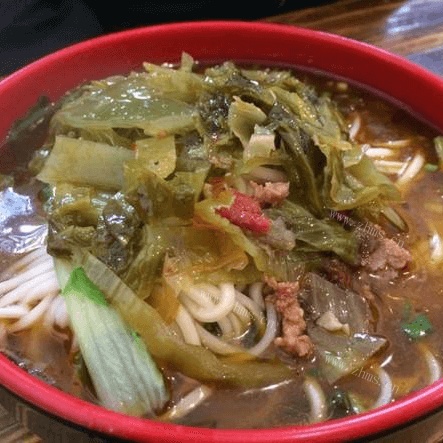 家常菜酸菜肉丝面