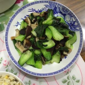 美味肉沫香菇小青菜