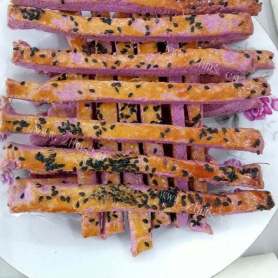自制紫薯芝麻脆条