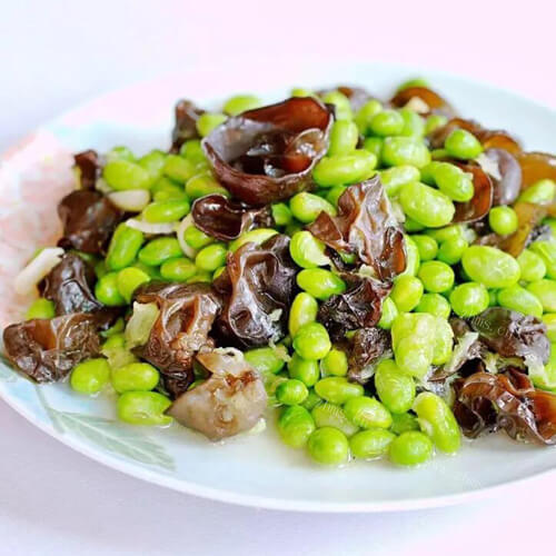好吃的毛豆炒黑木耳