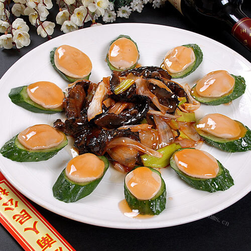葱烧海参鲍鱼~美味佳肴