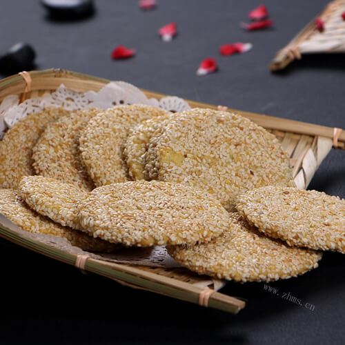 绿豆芝麻空心酥饼