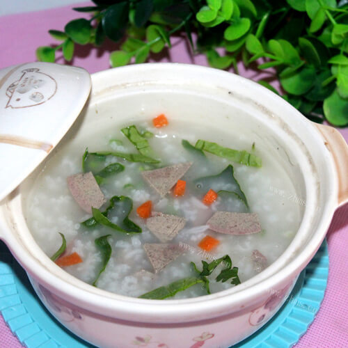 好喝的白菜猪肝粥