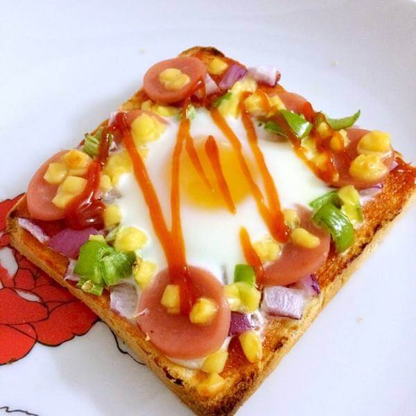 美味的土司太阳蛋