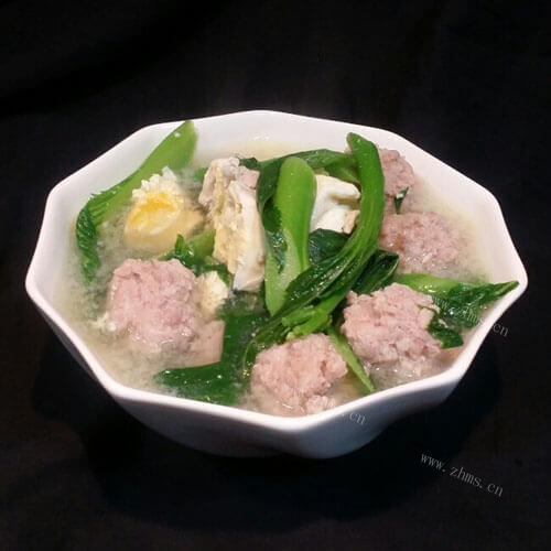 浓香芥菜肉丸豆腐煲