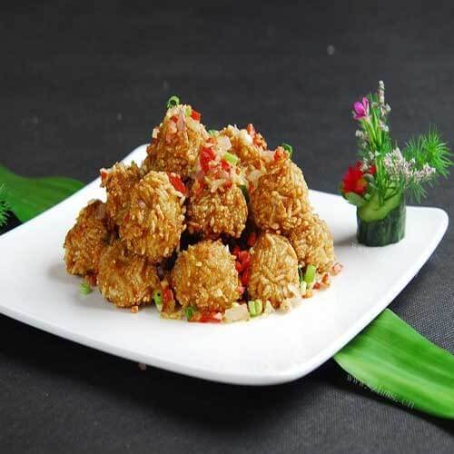 甜甜的香酥糖丸子