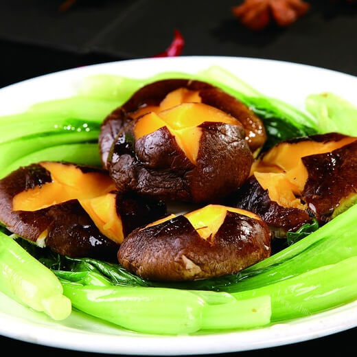 减肥美食香菇扒菜芯