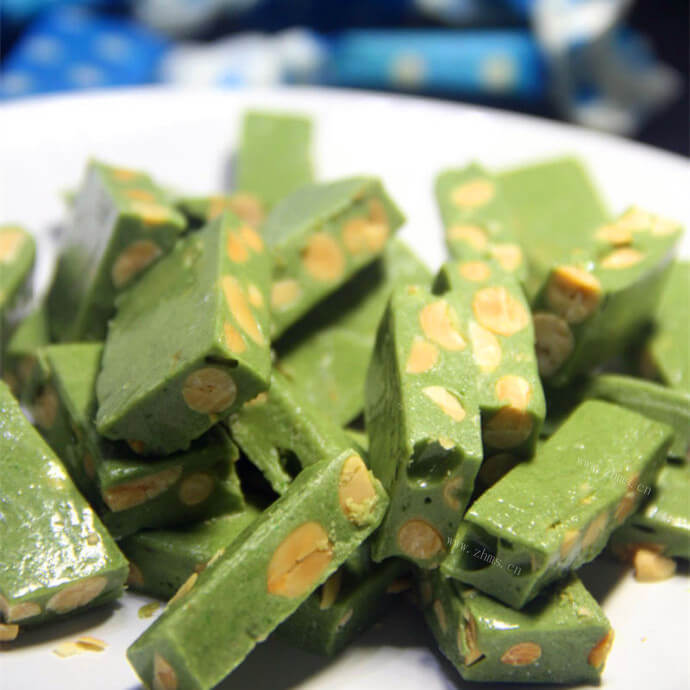 美味的棉花糖版抹茶花生牛轧