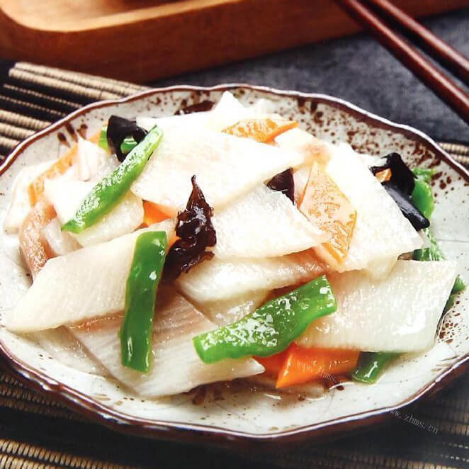 清甜紫贝菜肉片汤