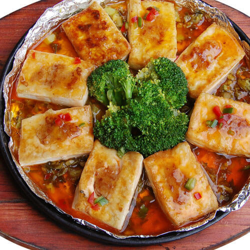 好吃的红糙米酿豆腐