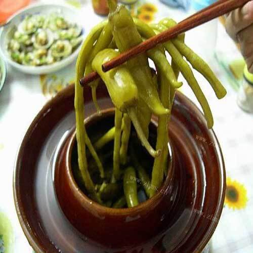 美味的家常泡酸豆角