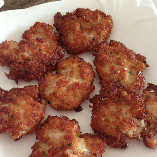 美味的萝卜丝豆腐玉米面肉饼