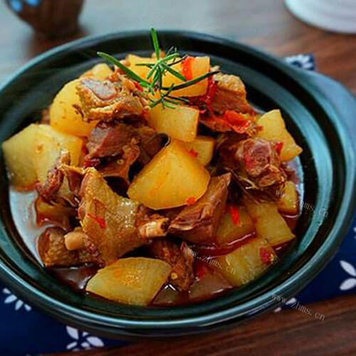美味萝卜炖大鹅#多效护理