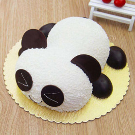 好看又好吃的熊猫天使蛋糕