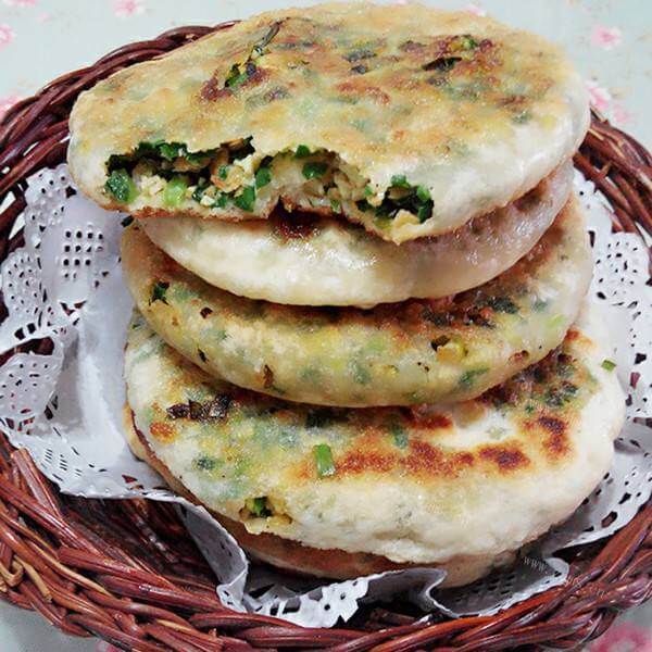 韭菜鸡蛋虾仁馅饼~美味健康