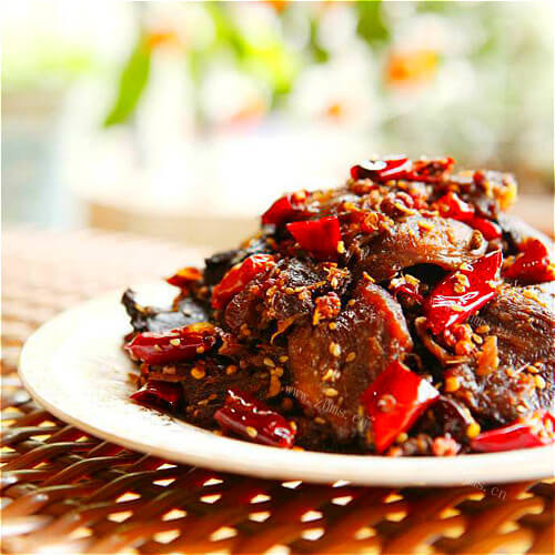 美味的椒香麻辣牛肉