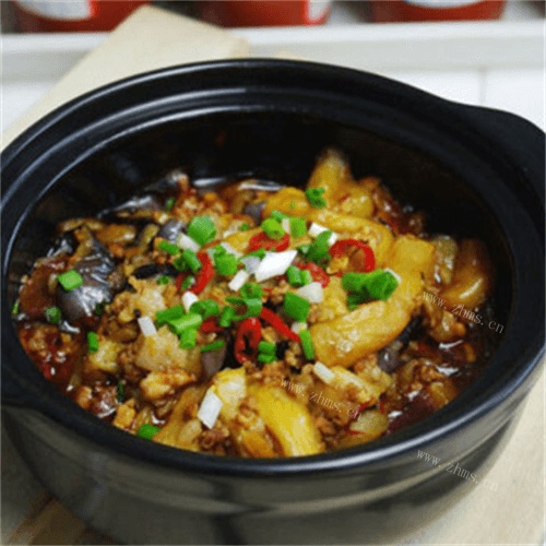 美味诱人的肉沫茄子煲