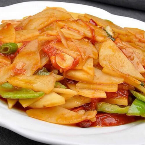 美味的自制农家小土豆片