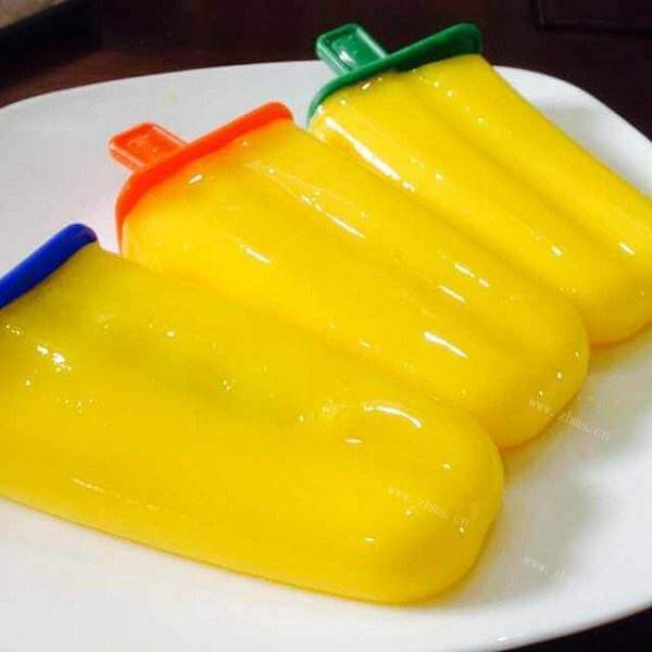 好吃的鲜奶黄桃冰棍儿