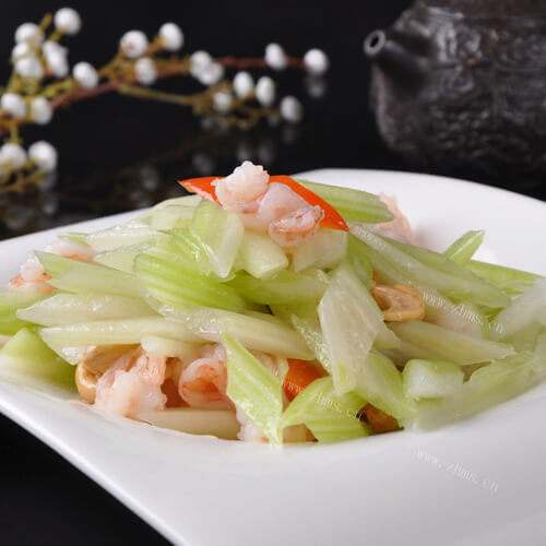 美味的芹菜虾仁