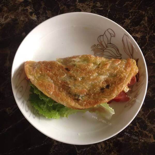 好吃的素煎手抓饼