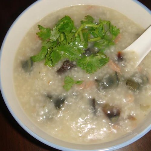 香菜瘦肉粥~美味健康