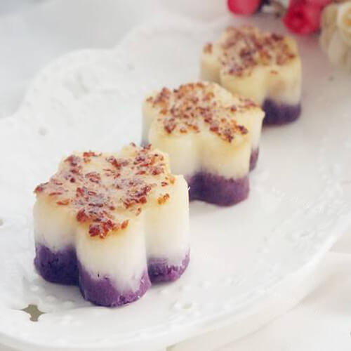 营养的山药紫薯桂花糕