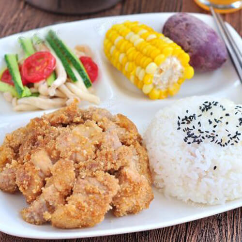 肥厚爽滑的粉蒸肉米饭套餐
