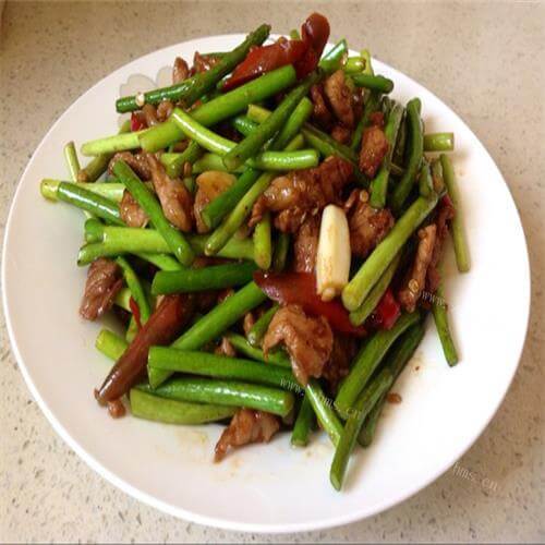 家常蒜苗肉片