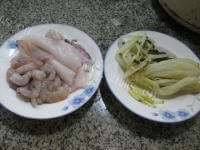 鲜美下饭的腌白菜炒海鲜的做法图解一