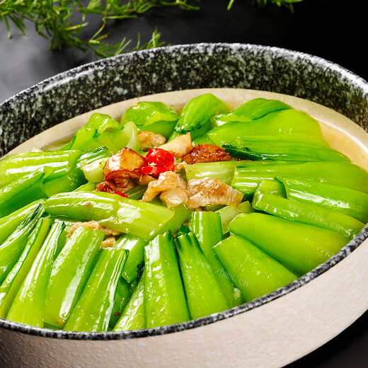 简单的油渣小青菜