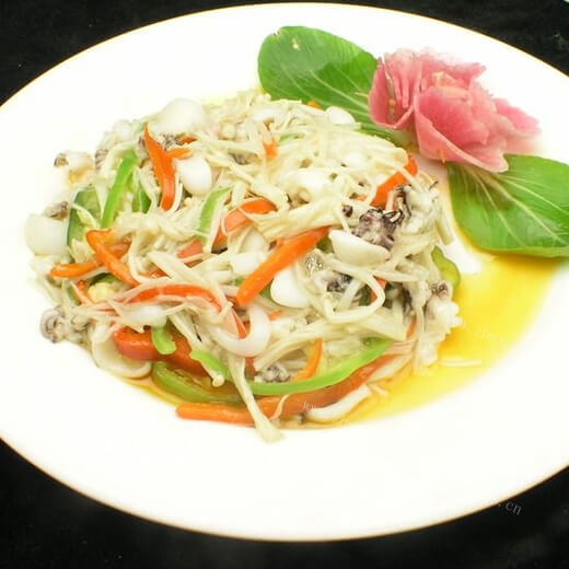家常油菜炒金针菇