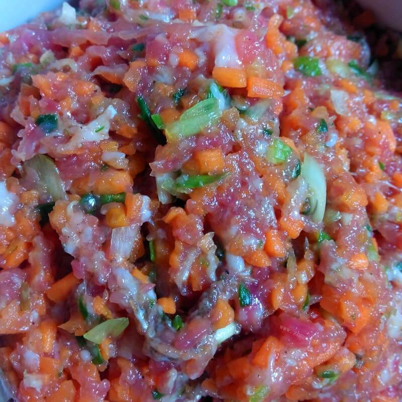 舒爽美味的豆芽肉蓉饺子馅
