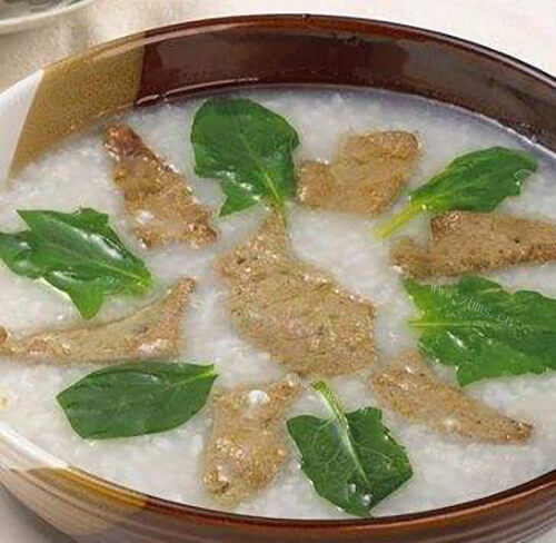 好吃的杂米猪肝粥