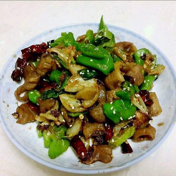 美味的干煸孜然蘑菇 