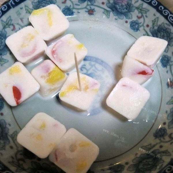 美味的香草奶油冰砖