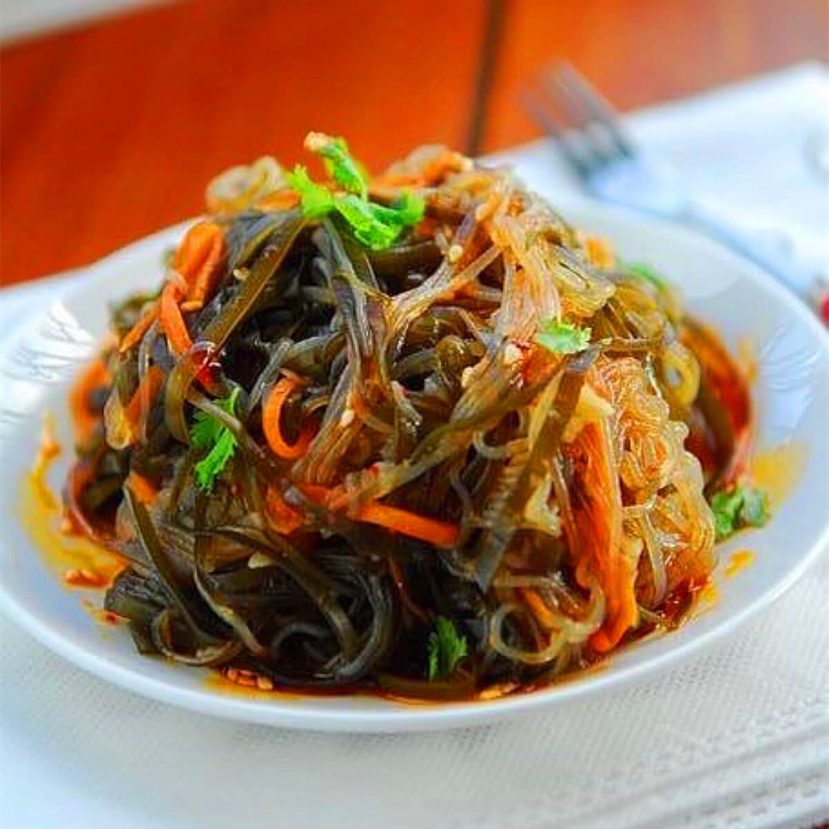 美味的冻豆腐粉条海带丝
