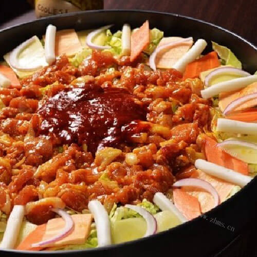 韩式料理韩式铁板鸡