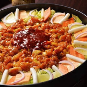 韩式料理韩式铁板鸡