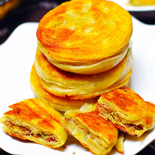 美味葱花牛肉饼