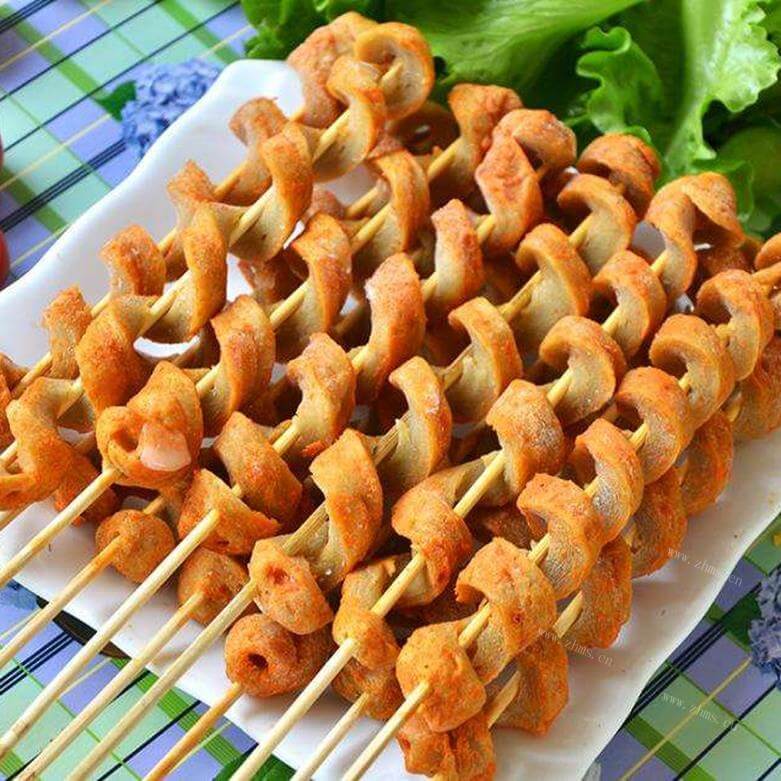 香辣的烤面筋串