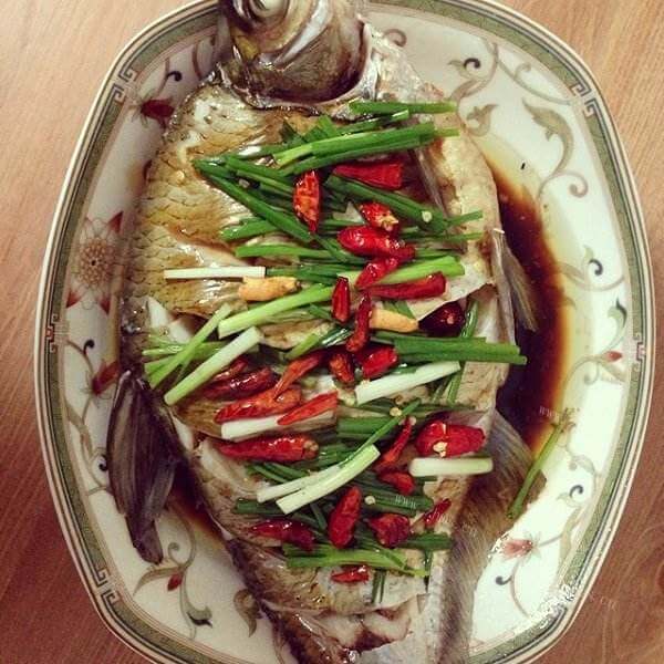 美味的红烧野生鳊鱼