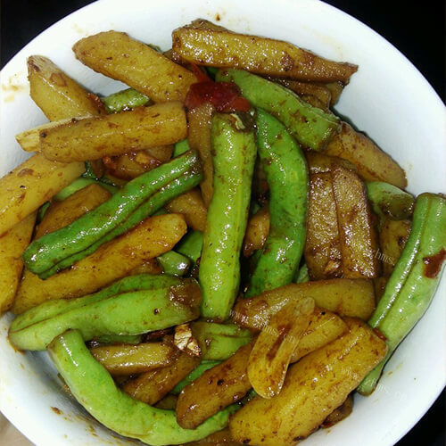 美味的线豆炒土豆