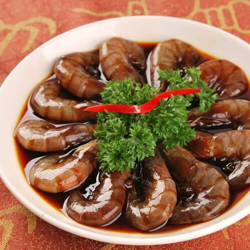 美味的蒸鱼豉油焖虾 