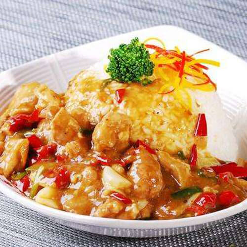 美味的汉堡鸡丁