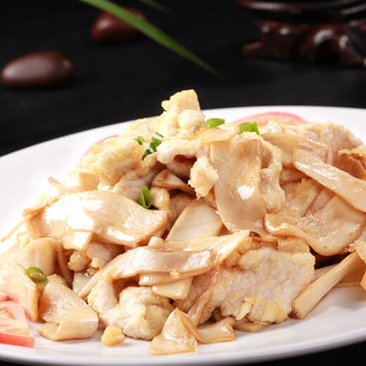 美味杏鲍菇炒肉片
