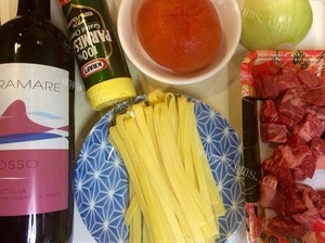 红酒牛肉意面做法图解1)