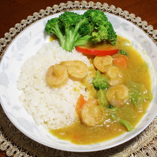 美味咖喱虾仁饭