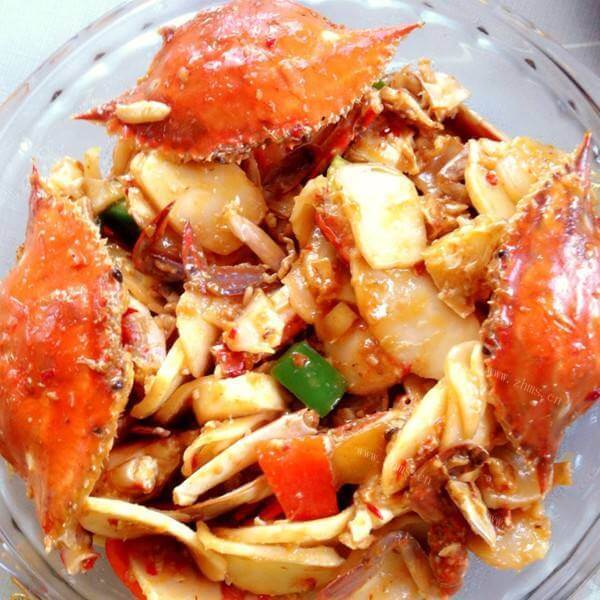 美味小炒梭子蟹